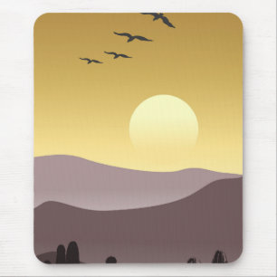 Tapis De Souris Peinture Abstraite de montagne
