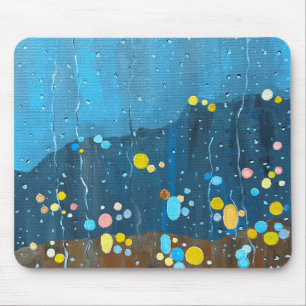 Tapis De Souris Peinture Abstraite de pluie