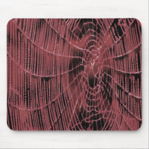 Tapis De Souris Peinture Abstraite D'Un Cobweb Magenta Rose