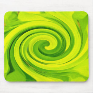 Tapis De Souris Peinture Abstraite Groovy Verte Liquide Tourbillon