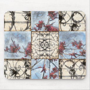 Tapis De Souris Peinture abstraite lambrissée de Scrollwork