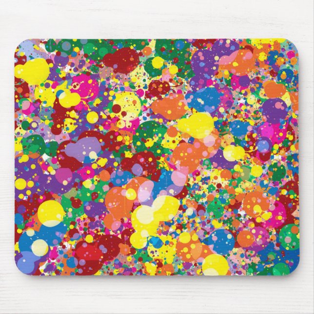Tapis De Souris Peinture arc-en-ciel (Devant)