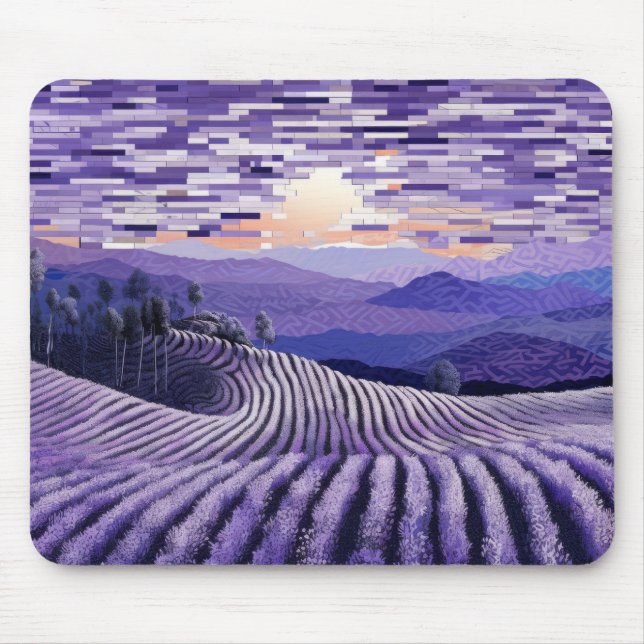 Tapis De Souris Peinture Art Décor Lavande (Devant)