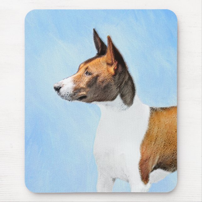 Tapis De Souris Peinture Basenji - Belle Art Original (Devant)