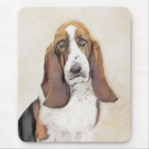 Tapis De Souris Peinture Basset Hound - Art de chien original mign