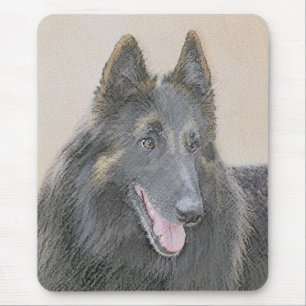 Tapis De Souris Peinture belge Tervuren - Cute Original Chien Art