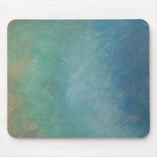 Tapis De Souris Peinture bleue d'abrégé sur mer verte d'Ombre (Devant)