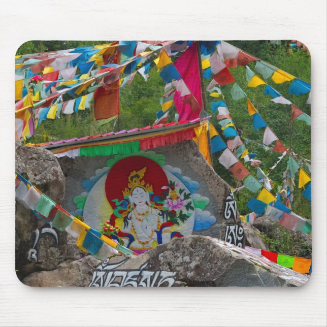 Tapis De Souris Peinture bouddhiste sur rochers (Devant)