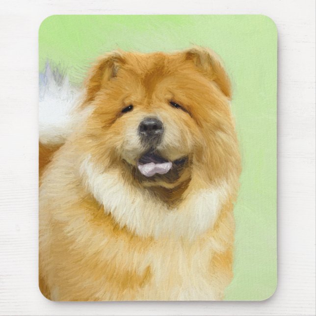Tapis De Souris Peinture Chow Chow - Joli art original chien (Devant)