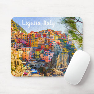 Tapis De Souris Peinture Cinque Terre Ligurie Italie Riviera