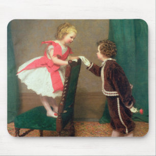 Tapis De Souris Peinture classique vintage d'enfants victoriens