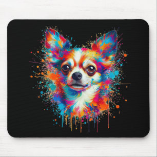Tapis De Souris Peinture colorée Chihuahua