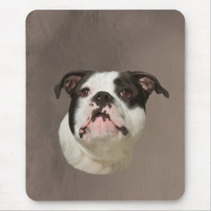 Tapis De Souris Peinture couleur d'eau Bulldog