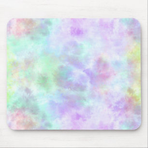 Tapis De Souris Peinture d'aquarelle Pastel Rainbow Cravate-Dye