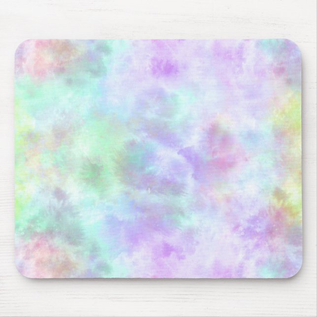 Tapis De Souris Peinture d'aquarelle Pastel Rainbow Cravate-Dye (Devant)