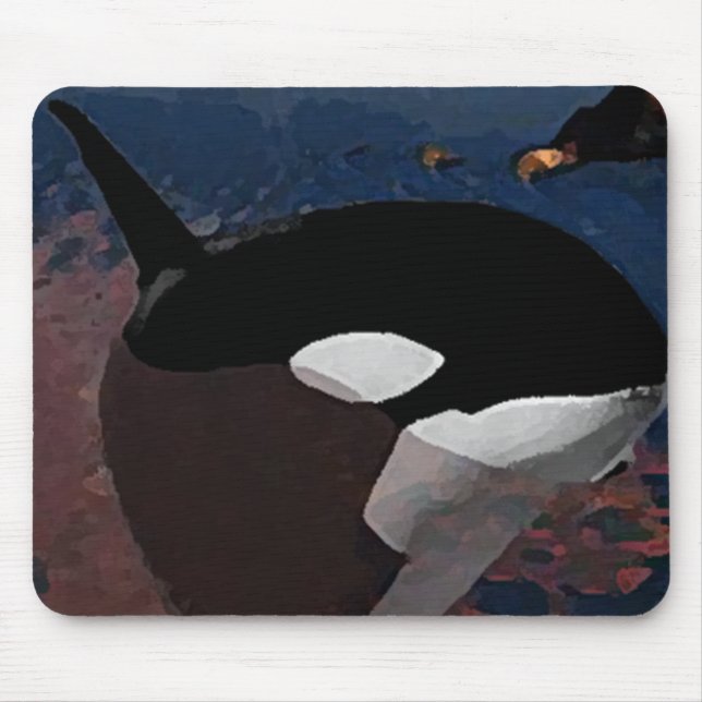 Tapis De Souris Peinture de baleines Mousepad (Devant)