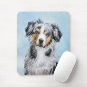 Tapis De Souris Peinture de berger américaine miniature - Chien Ar