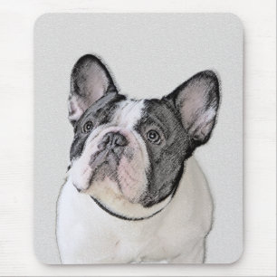 Tapis De Souris Peinture de Bouledogue Français (Bringé Pied) - Ar