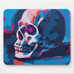 Tapis De Souris Peinture de crâne chromatique
