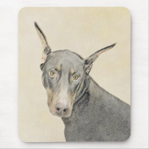 Tapis De Souris Peinture de Doberman Pinscher - Art original de ch