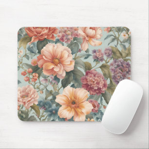 Tapis De Souris Peinture de fleurs florales vintage magnifique