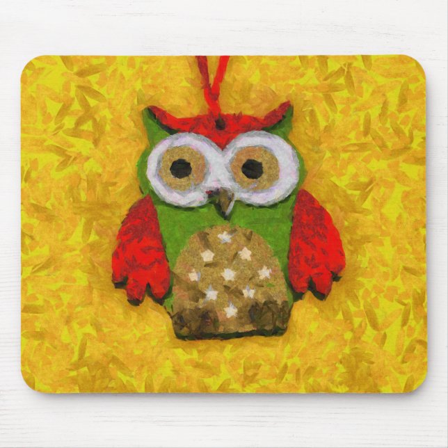 Tapis De Souris Peinture de hibou (Devant)
