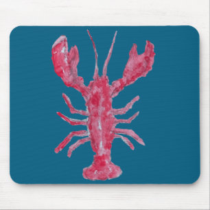 Tapis De Souris Peinture de homard nautique côtier