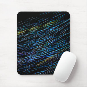Tapis De Souris Peinture de lumière bleue turquoise 1