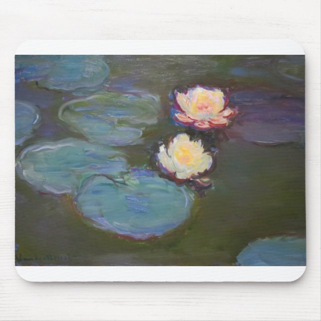 Tapis De Souris Peinture de nénuphars d'étang de Monet (Devant)