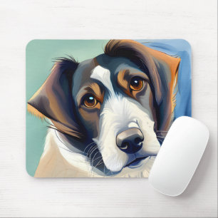 Tapis De Souris Peinture de portrait de chien