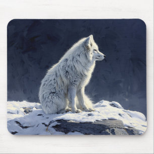 Tapis De Souris Peinture de renard arctique