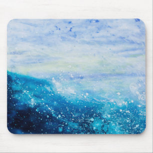 Tapis De Souris peinture de vague océanique, écume de mer