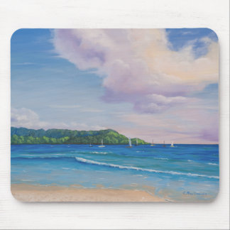 Tapis De Souris Peinture des îles Hawaiiennes de la baie de Hanale