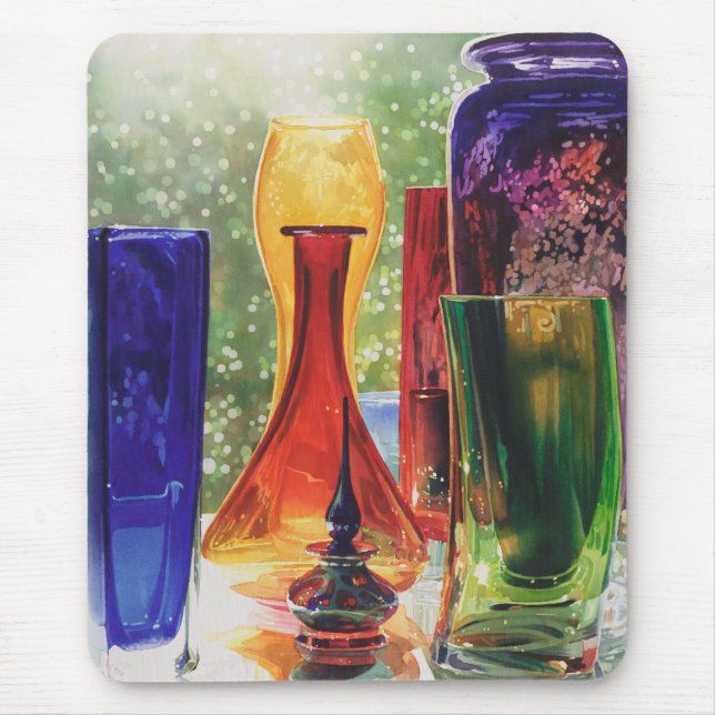 Tapis De Souris Peinture en verre d'aquarelle d'art de "Sundance" (Devant)