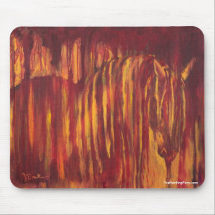 Tapis De Souris Peinture impressionniste à cheval