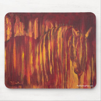 Tapis De Souris Peinture impressionniste à cheval