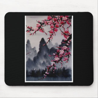 Tapis De Souris Peinture | Japon Art Cherry Blossom Mountain