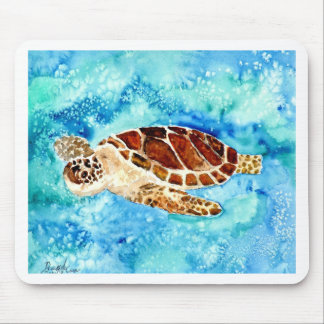 Tapis De Souris peinture marine d'aquarelle de vie marine de