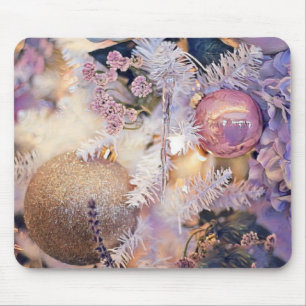 Tapis De Souris Peinture moderne Arbre de Noël Décorations violett