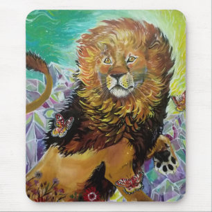 Tapis De Souris Peinture mystique en Lion de Cristal "Nouveaux Mon