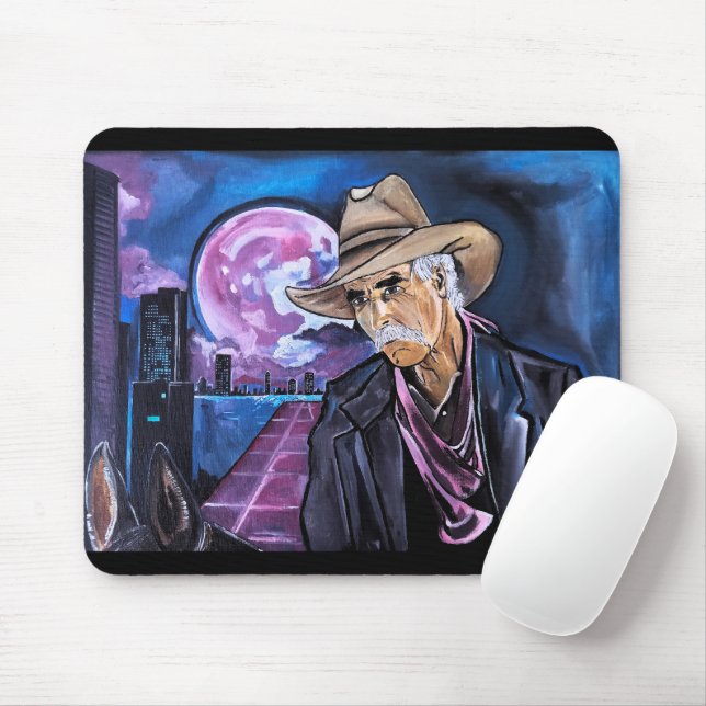 Tapis De Souris Peinture Neon Moon par Alfred Fox (Avec souris)
