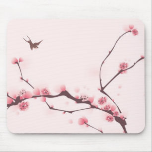 Tapis De Souris Peinture orientale de style, fleurs de cerisier