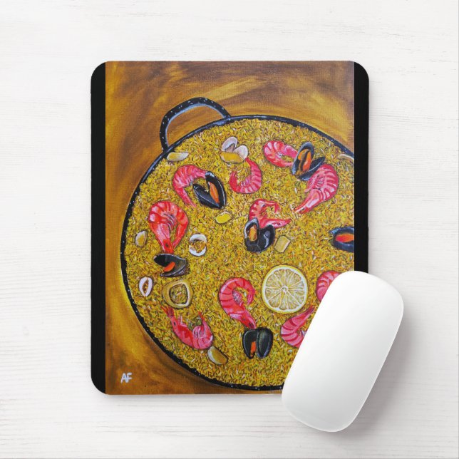 Tapis De Souris Peinture Paella De Marisco par Alfred Fox (Avec souris)