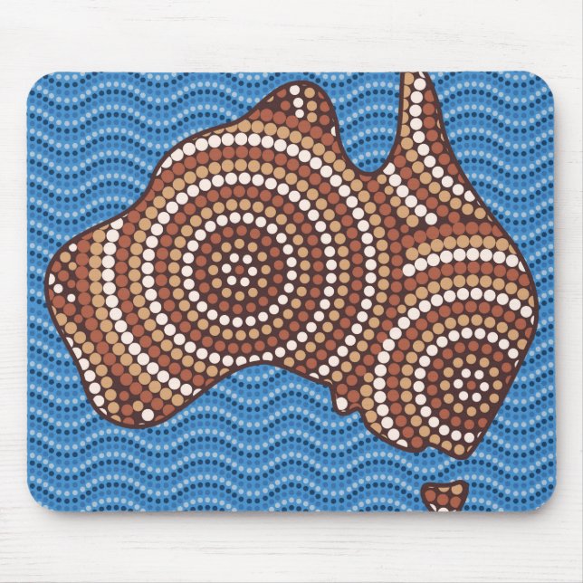 Tapis De Souris Peinture par points en Australie (Devant)