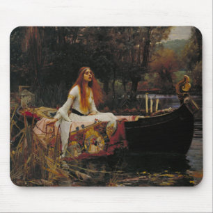 Tapis De Souris Peinture pré-Raphaélite de la dame de Shallot