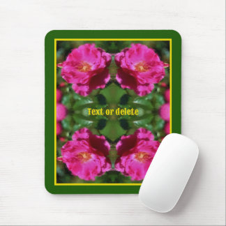 Tapis De Souris Peinture rose rose Fleur Art personnalisé