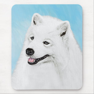 Tapis De Souris Peinture Samoyed - Cute Original Chien Art