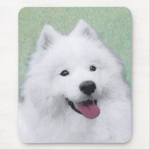 Tapis De Souris Peinture Samoyed - Cute Original Chien Art