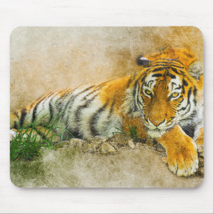 Tapis De Souris Peinture sur tigre