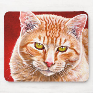 Tapis De Souris Peinture tigrée orange